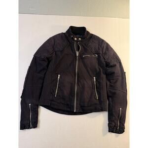 Polo Ralph Lauren Women's XS Black Quilted Cotton Moto Zip Up Jacket